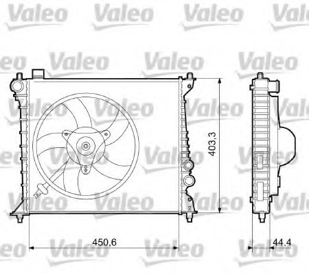 VALEO 733074 Radiator, engine cooling